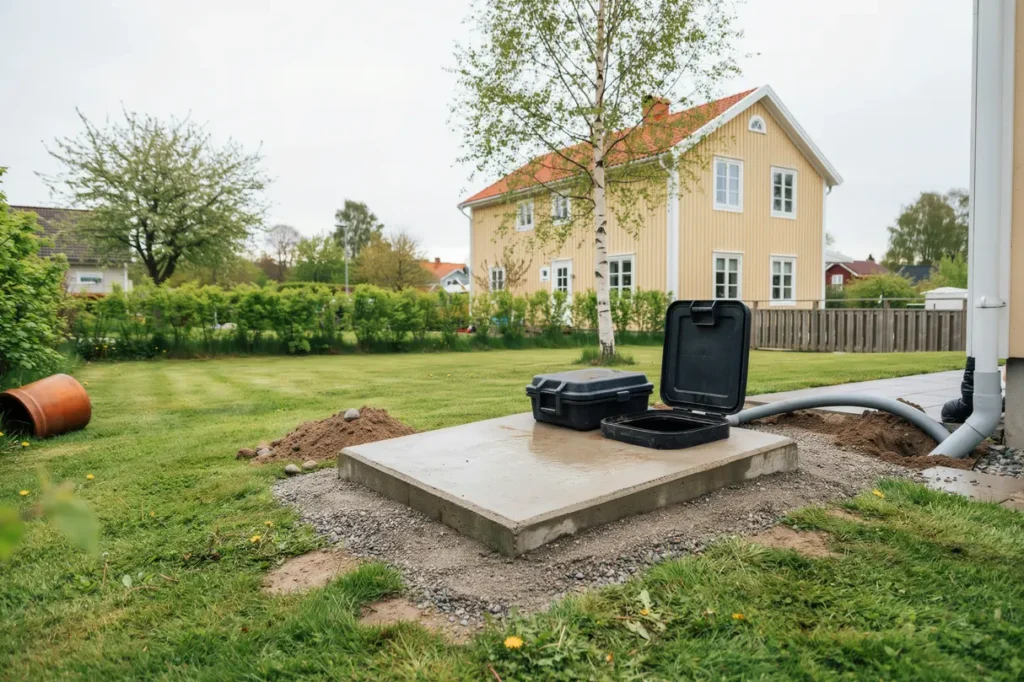 byte av avloppspump och service av pumpbrunn i m rbylund