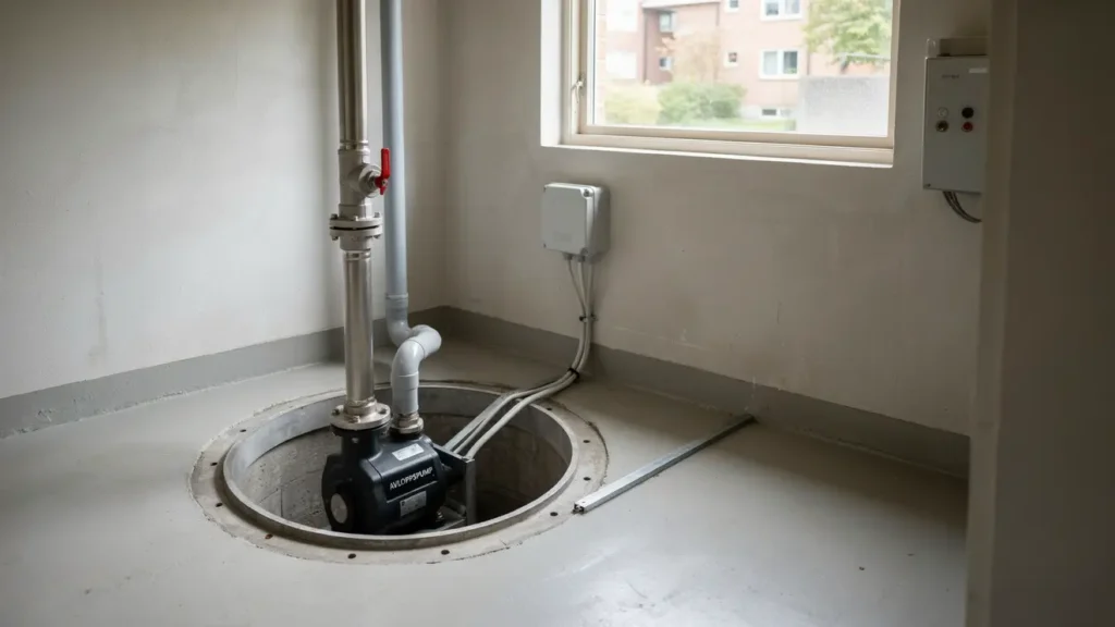 byte av avloppspump och service av pumpbrunn i morbylund 1293